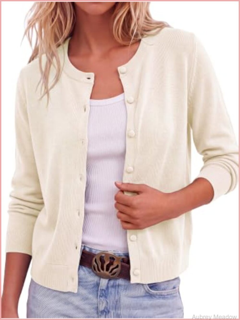 Lightweight Knit Cardigan Sweater Long Sleeve Open Front